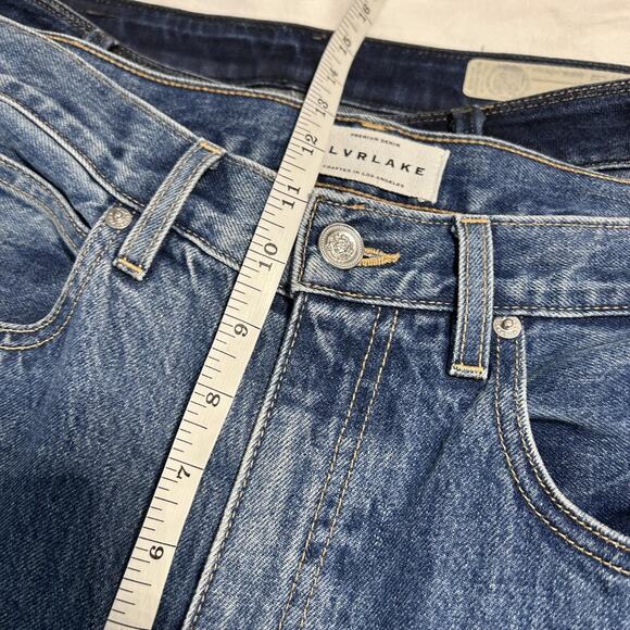 SLVRLAKE Jeans Womens 28 Blue Stella Straight Leg Claremont Wash Made USA Denim - Picture 8 of 13